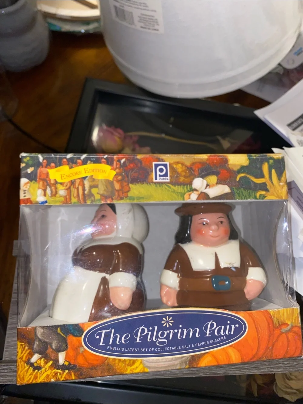 The Pilgrim Pair Collectible Salt & Pepper Shakers - Thanksgiving Decor